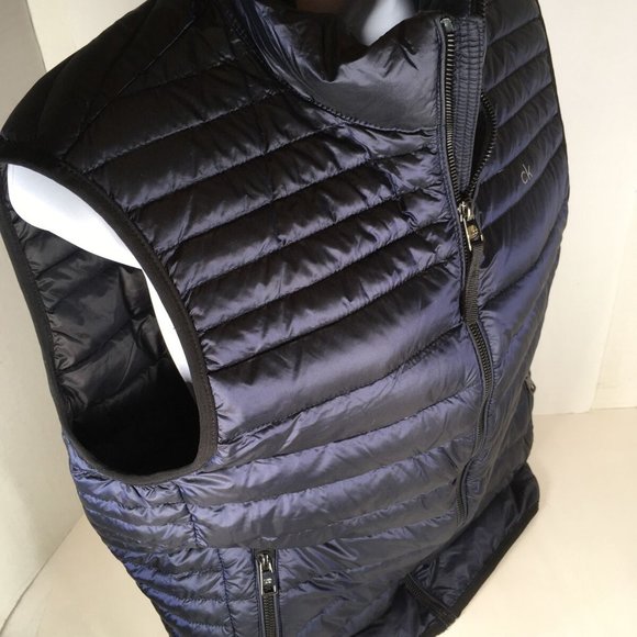 Calvin Klein Blue Packable Down Lightweight Vest - Picture 4 of 12